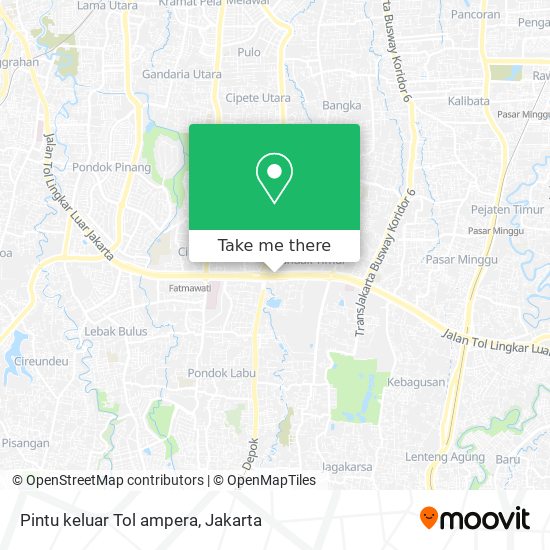 Pintu keluar Tol ampera map