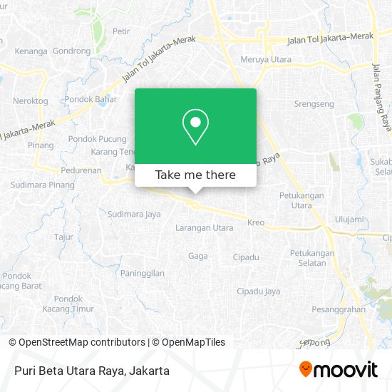 Puri Beta Utara Raya map