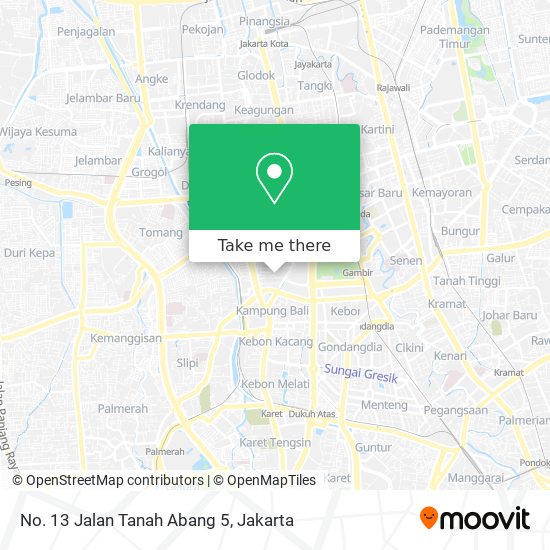 No. 13 Jalan Tanah Abang 5 map