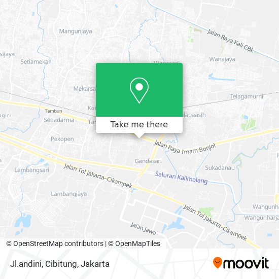 Jl.andini, Cibitung map
