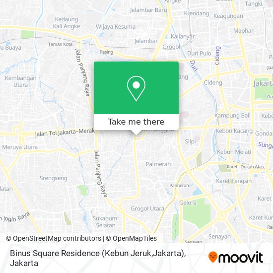 Binus Square Residence (Kebun Jeruk,Jakarta) map