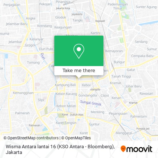 Wisma Antara lantai 16 (KSO Antara - Bloomberg) map
