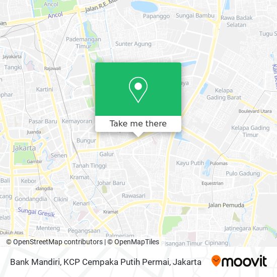 Bank Mandiri, KCP Cempaka Putih Permai map