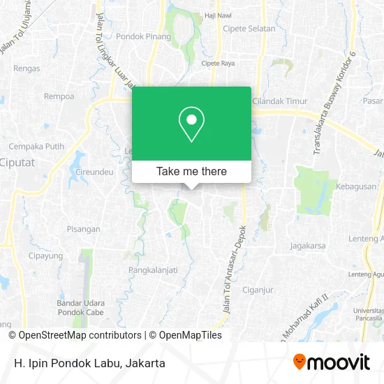 H. Ipin Pondok Labu map