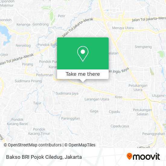 Bakso BRI Pojok Ciledug map