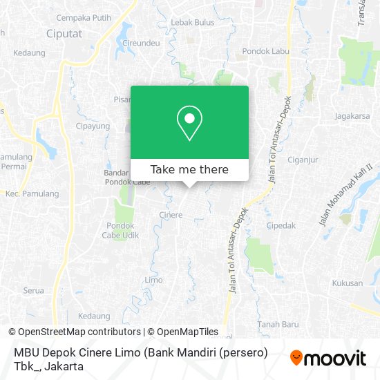 MBU Depok Cinere Limo (Bank Mandiri (persero) Tbk_ map