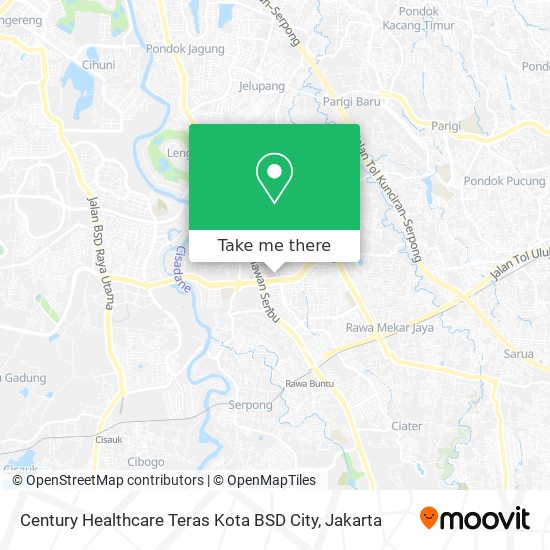 Century Healthcare Teras Kota BSD City map