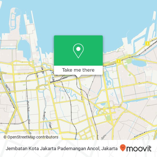 Jembatan Kota Jakarta Pademangan Ancol map