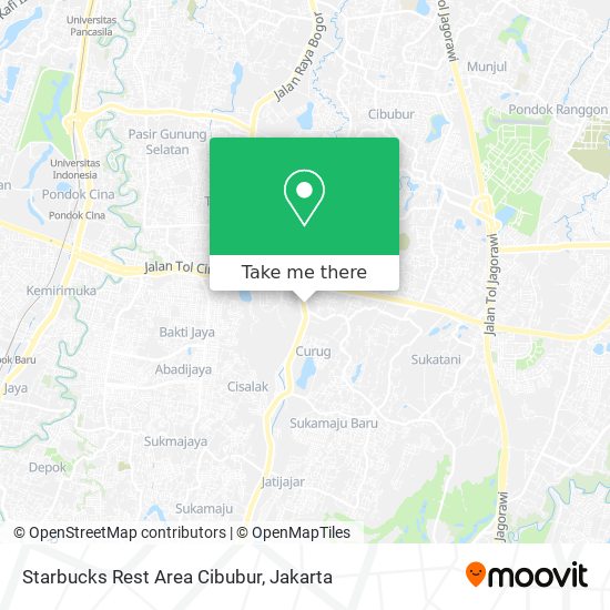 Starbucks Rest Area Cibubur map