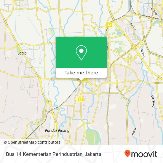 Bus 14 Kementerian Perindustrian map