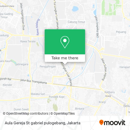 Aula Gereja St gabriel pulogebang map