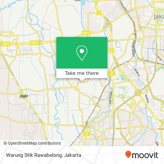 Warung Stik Rawabelong map