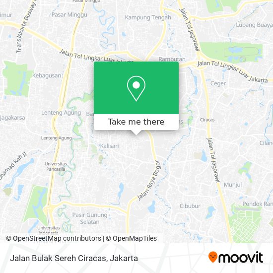 Jalan Bulak Sereh Ciracas map