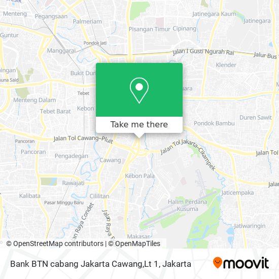 Bank BTN cabang Jakarta Cawang,Lt 1 map