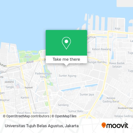 Universitas Tujuh Belas Agustus map