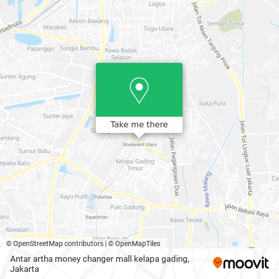Antar artha money changer mall kelapa gading map