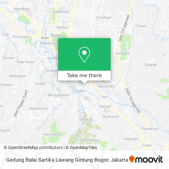 Gedung Balai Sartika Lawang Gintung Bogor map