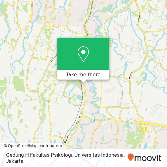 Gedung H Fakultas Psikologi, Universitas Indonesia map