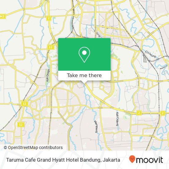 Taruma Cafe Grand Hyatt Hotel Bandung map
