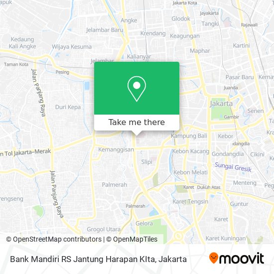 Bank Mandiri RS Jantung Harapan KIta map