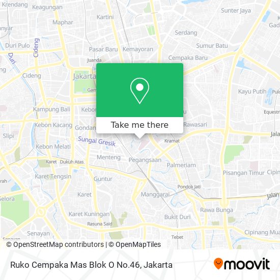 Ruko Cempaka Mas Blok O No.46 map