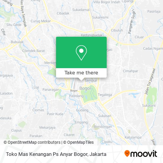 Toko Mas Kenangan Ps Anyar Bogor map