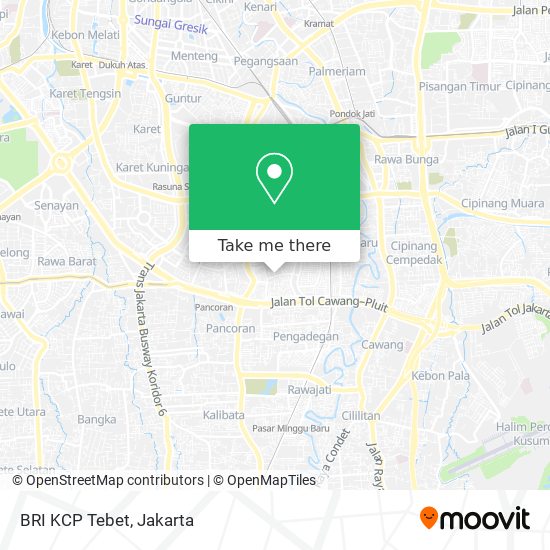 BRI KCP Tebet map