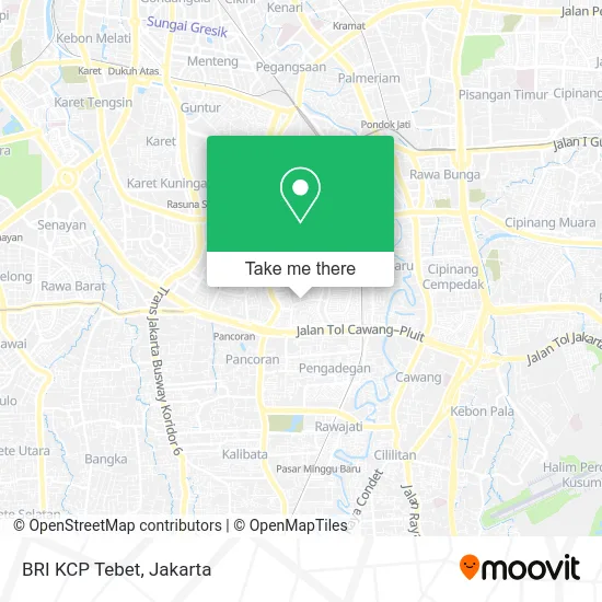 BRI KCP Tebet map