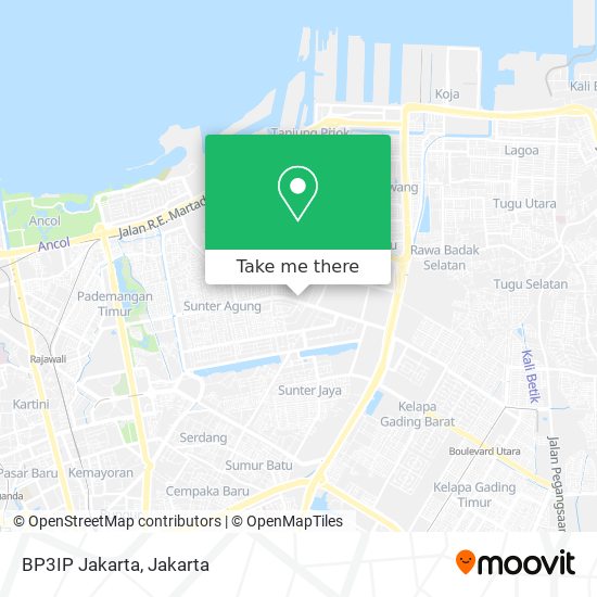 BP3IP Jakarta map