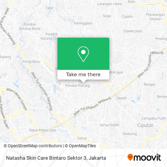 Natasha Skin Care Bintaro Sektor 3 map