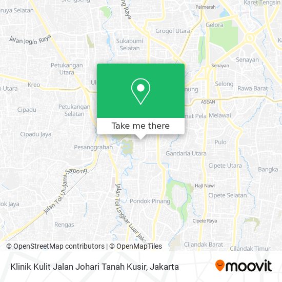 Klinik Kulit Jalan Johari Tanah Kusir map