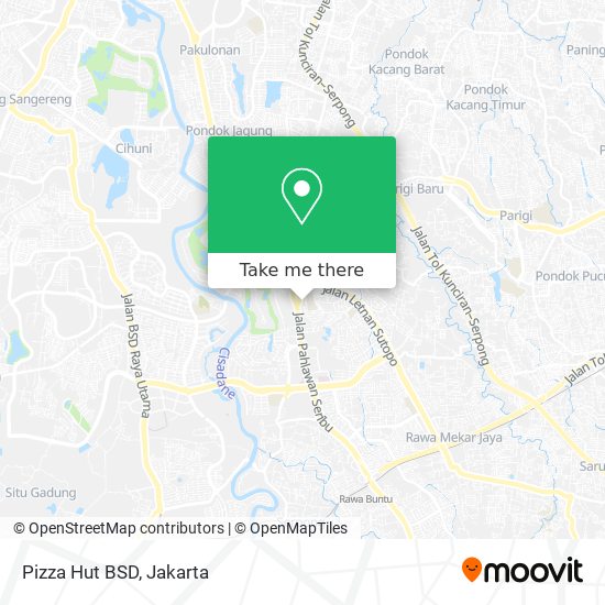 Pizza Hut BSD map