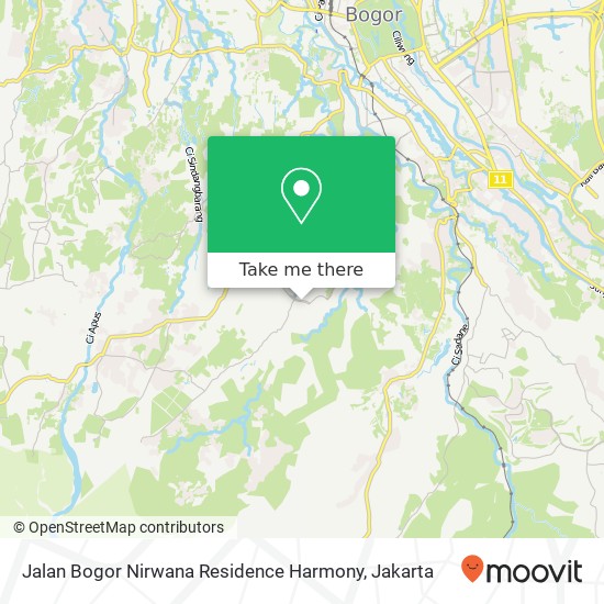 Jalan Bogor Nirwana Residence Harmony map