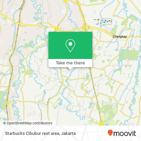 Starbucks Cibubur rest area map