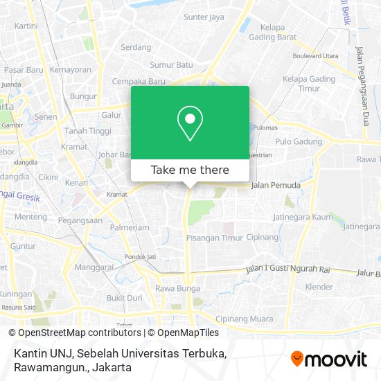 Kantin UNJ, Sebelah Universitas Terbuka, Rawamangun. map