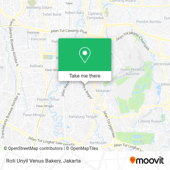 Roti Unyil Venus Bakery map