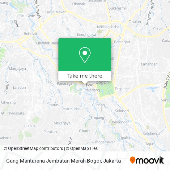Gang Mantarena Jembatan Merah Bogor map