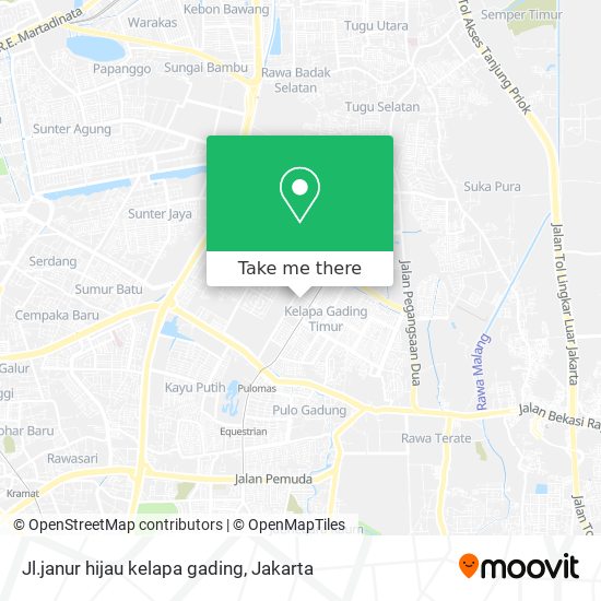 Jl.janur hijau kelapa gading map