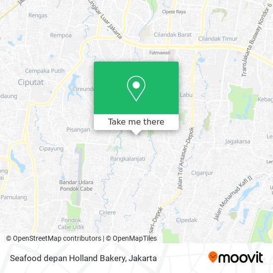 Seafood depan Holland Bakery map