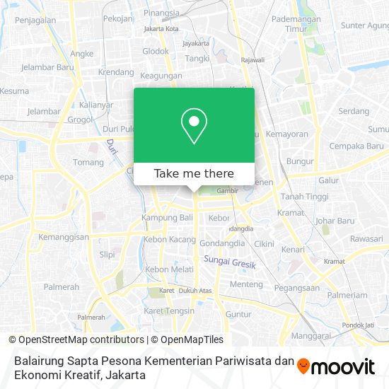 Balairung Sapta Pesona Kementerian Pariwisata dan Ekonomi Kreatif map