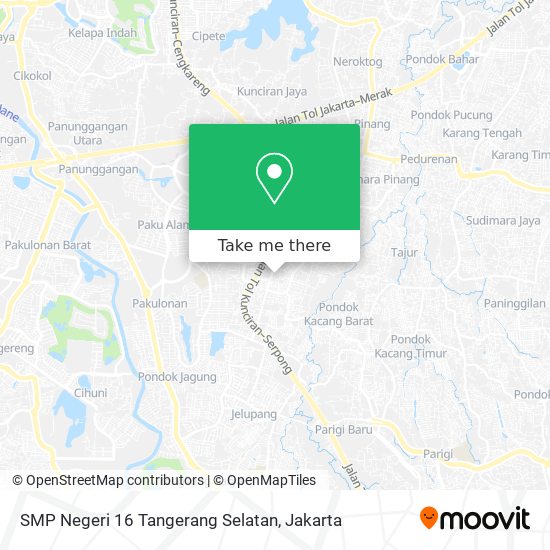 SMP Negeri 16 Tangerang Selatan map