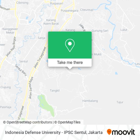 Indonesia Defense University - IPSC Sentul map