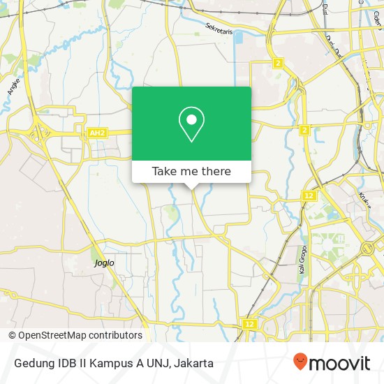 Gedung IDB II Kampus A UNJ map