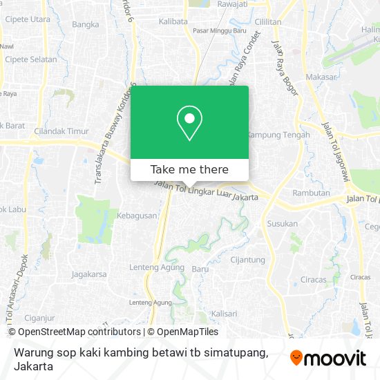 Warung sop kaki kambing betawi tb simatupang map