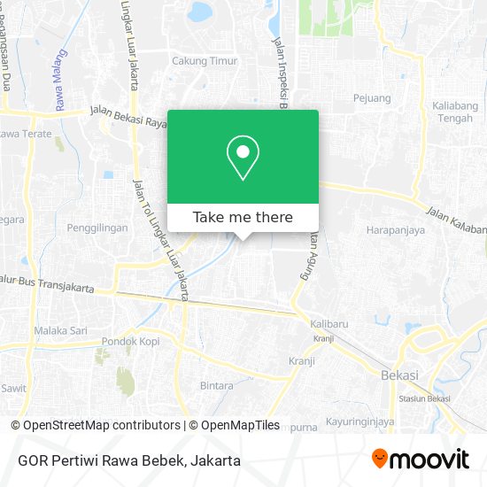 GOR Pertiwi Rawa Bebek map