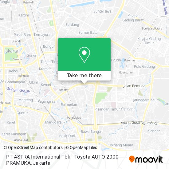 PT ASTRA International Tbk - Toyota AUTO 2000 PRAMUKA map