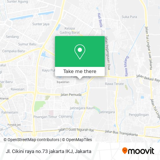 Jl. Cikini raya no.73  jakarta IKJ map