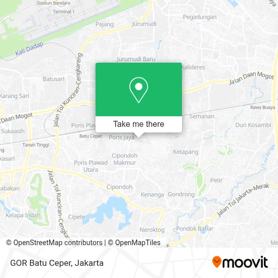 GOR Batu Ceper map