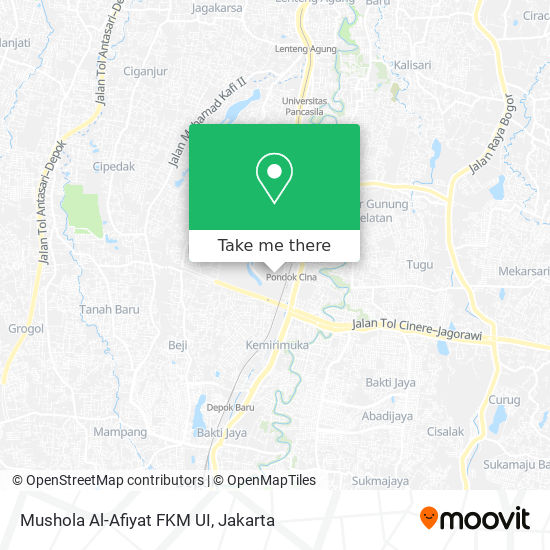 Mushola Al-Afiyat FKM UI map