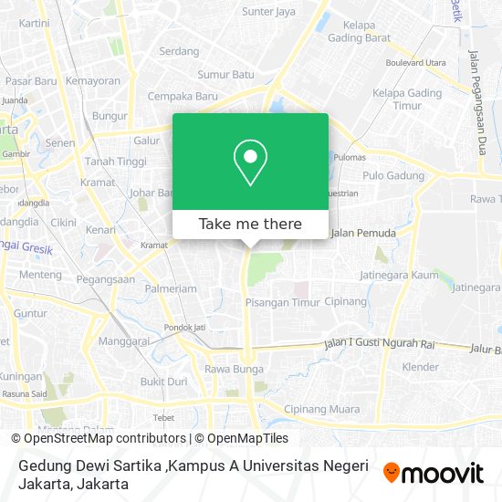 Gedung Dewi Sartika ,Kampus A  Universitas Negeri Jakarta map